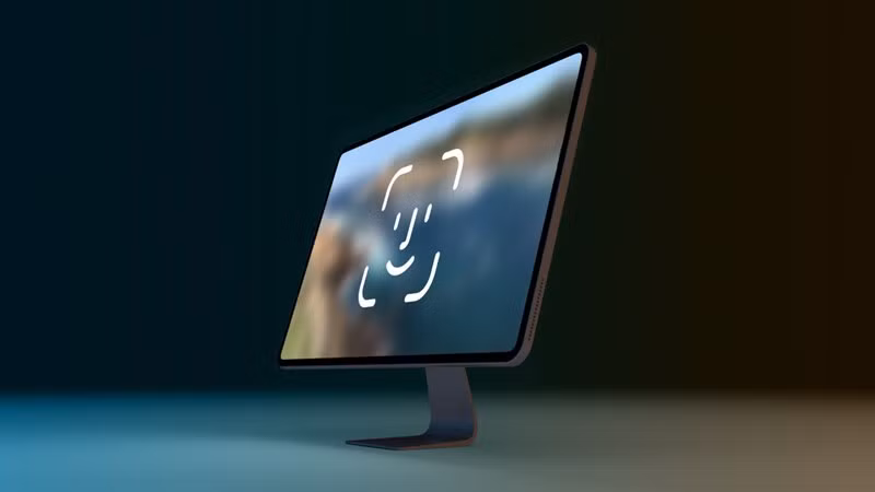 Face ID trên iMac sẽ được tích hợp vào khe cắt trên màn hình. (Ảnh: Shubhpatni)