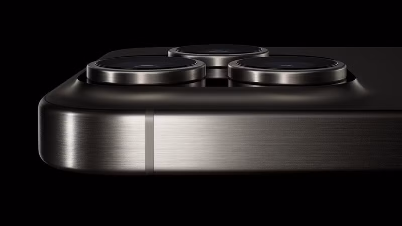 Hệ thống camera sau trên dòng iPhone 15 Pro. (Ảnh: Apple)