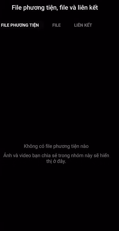 Tình trạng Messenger bị mất hết hình ảnh và video cũ.
