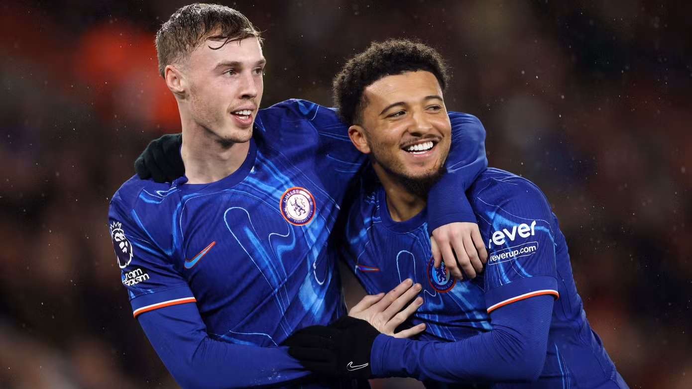 Palmer và Sancho đều ghi bàn trong trận đấu với Southampton.