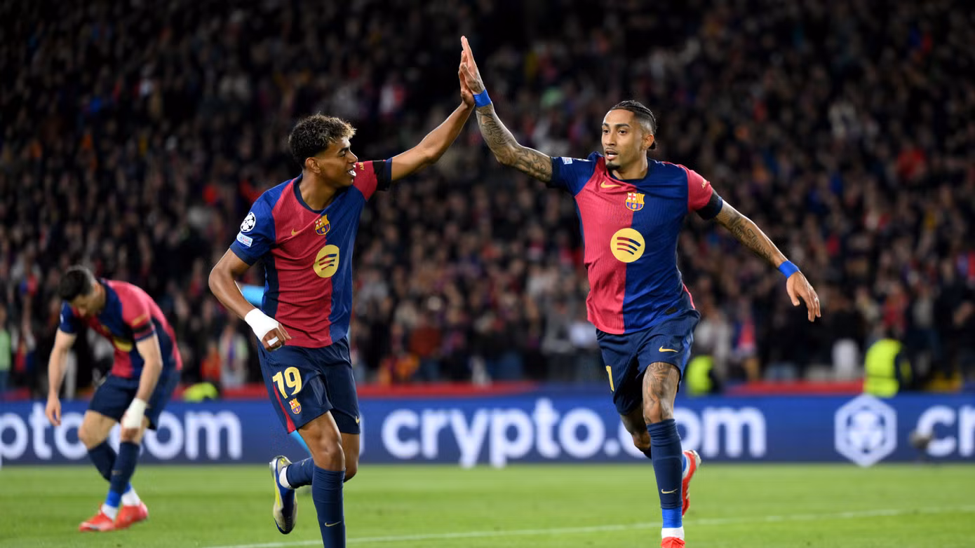 Yamal và Raphinha cùng nhau tỏa sáng giúp Barcelona đánh bại Benfica.