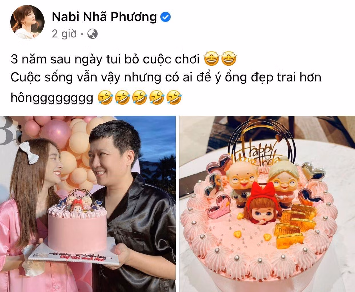 Nhã Phương đăng ảnh kỉ niệm 3 năm ngày cưới ngọt ngào.
