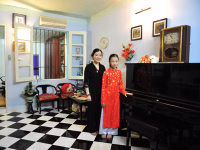An Như và mẹ