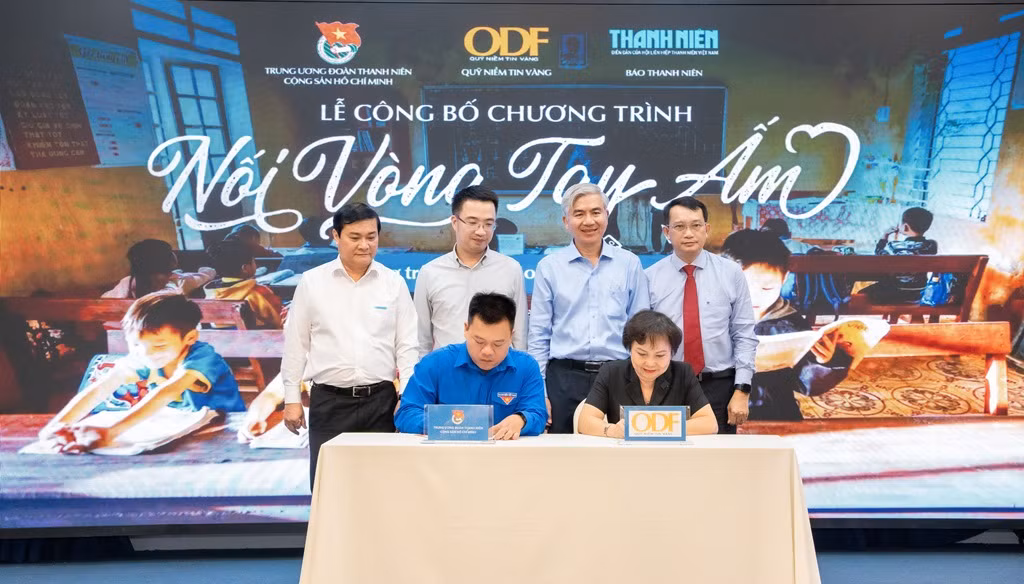 Ký kết biên bản ghi nhớ giữa Trung ương Đoàn TNCS Hồ Chí Minh và Quỹ Niềm Tin Vàng