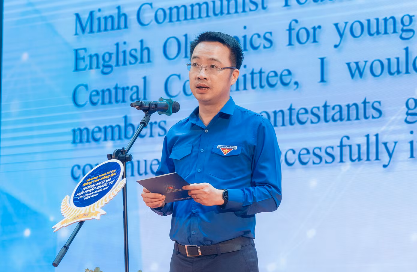 Anh Nguyễn Tường Lâm phát biểu khai mạc cuộc thi. Ảnh: BTC