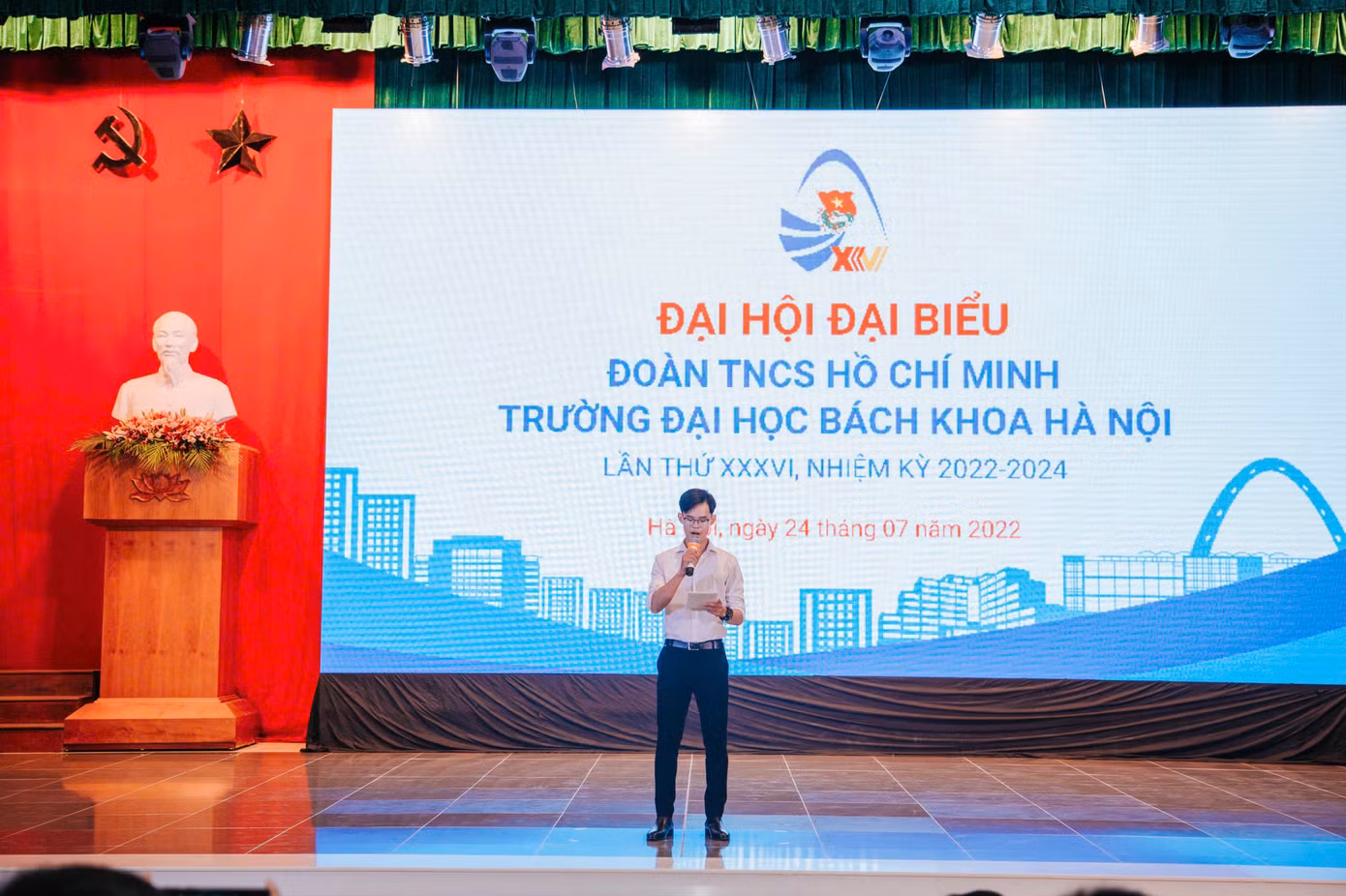 Đại Dương tham gia Đại hội Đại biểu Đoàn Thanh niên Cộng sản Hồ Chí Minh Trường Đại học Bách khoa Hà Nội lần thứ XXXVI.