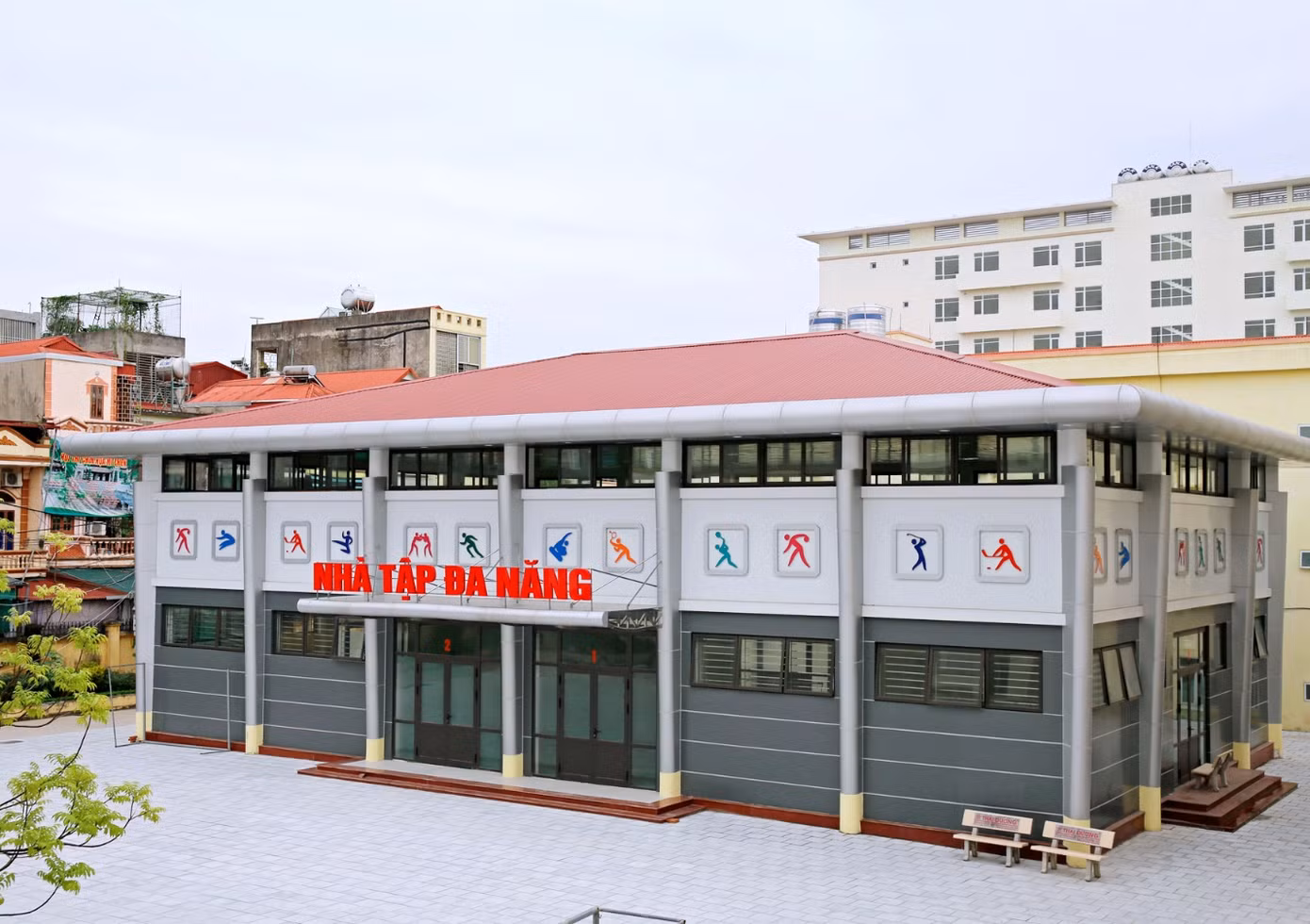 Nhà tập đa năng phục vụ giảng viên và sinh viên.