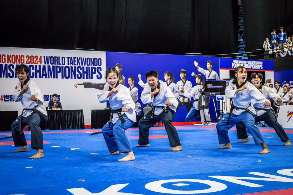 Phần thi Taekwondo của Việt Nam tại HongKong.