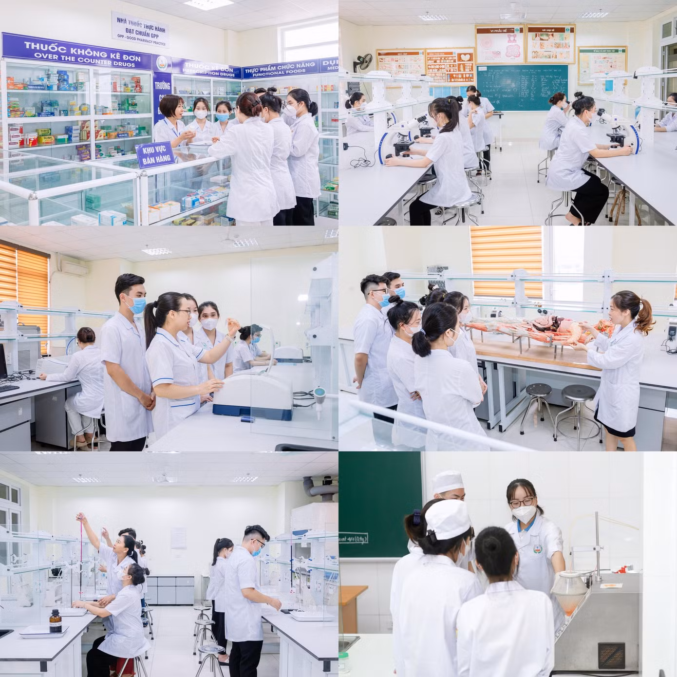 Sinh viên trong giờ học thực hành tại các Bộ môn chuyên môn.