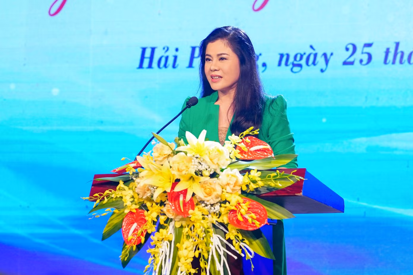 Bà Trần Thị Hoàng Mai - Giám đốc Sở Văn hóa và Thể thao Hải Phòng.