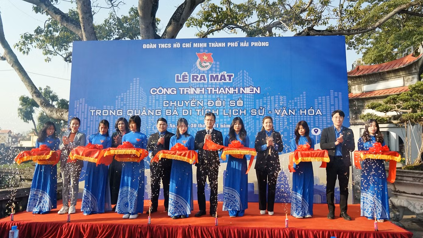 Thành Đoàn Hải Phòng ra mắt Công trình thanh niên "Chuyển đổi số trong quảng bá di tích lịch sử - văn hóa" dịp đầu xuân Quý Mão 2023.