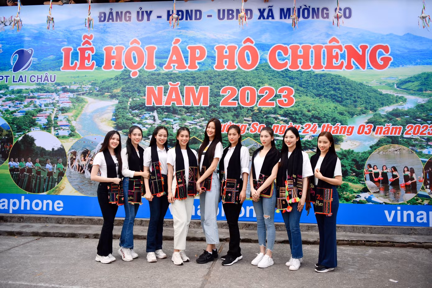 Để hưởng ứng các phong trào, hoạt động chào mừng giải Vô địch Quốc gia Marathon và cự ly dài báo Tiền Phong lần thứ 64 - năm 2023 (Tiền Phong Marathon 2023), dàn hoa hậu, á hậu cùng tham dự sự kiện tái hiện lễ hội gội đầu của dân tộc Thái (hay còn được gọi là Lễ hội Áp Hô Chiêng) tại xã Mường So, huyện Phong Thổ.