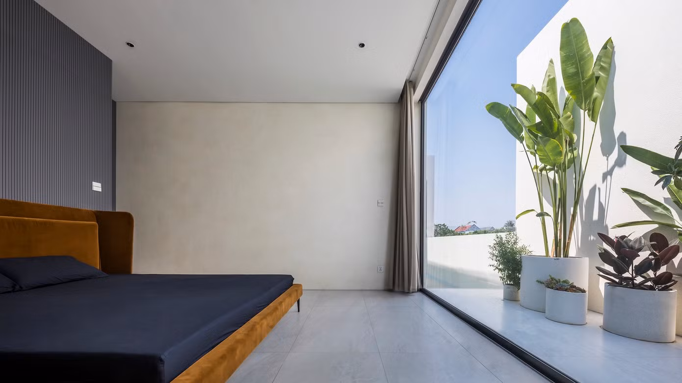 Khu vực phòng ngủ luôn tràn ngập ánh sáng tự nhiên.