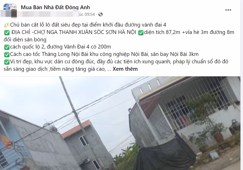 Môi giới cay đắng rao bán cắt lỗ đất gần dự án đường Vành đai 4 kể cả khi dự án đã chính thức khởi công.
