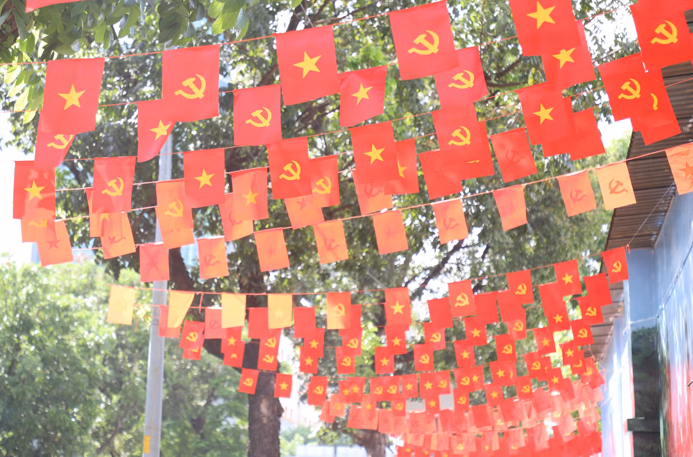 Dịp này, Đoàn Thanh niên Phòng Cảnh sát cơ động và Đoàn phường Đa Kao, quận 1 đã thực hiện và ra mắt đường cờ Tổ quốc tại khu vực xung quanh công trình bích họa trên.