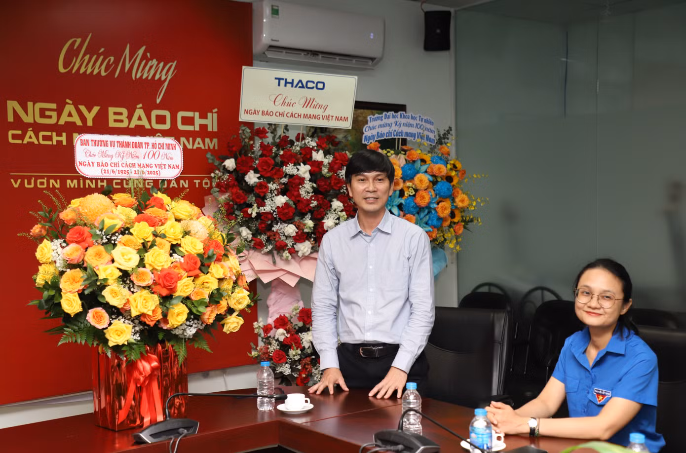 Nhà báo Trần Ngọc Lâm bày tỏ trân trọng tình cảm quan tâm của lãnh đạo Thành Đoàn TPHCM.
