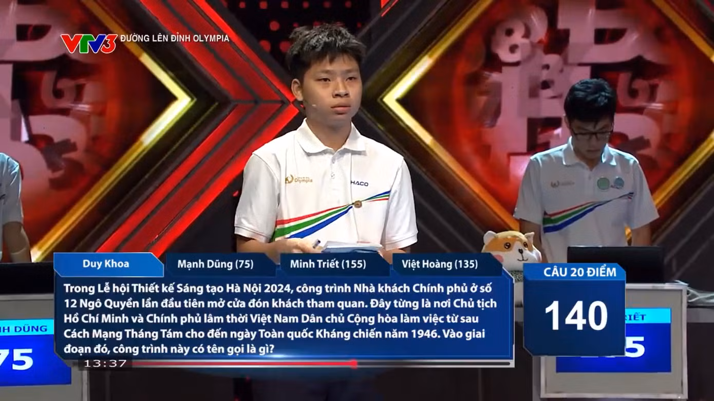 Duy Khoa có hơi đuối sức tại phần thi Về đích của mình.