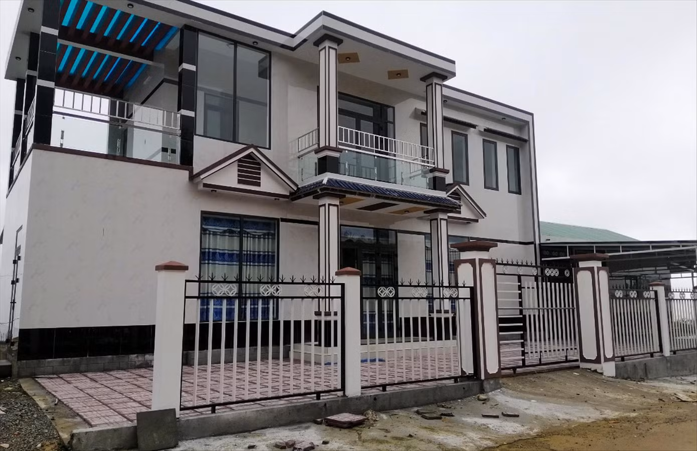 Một căn nhà tiền tỷ của người dân trồng sâm ở Trà Linh Ảnh: Nguyễn Thành