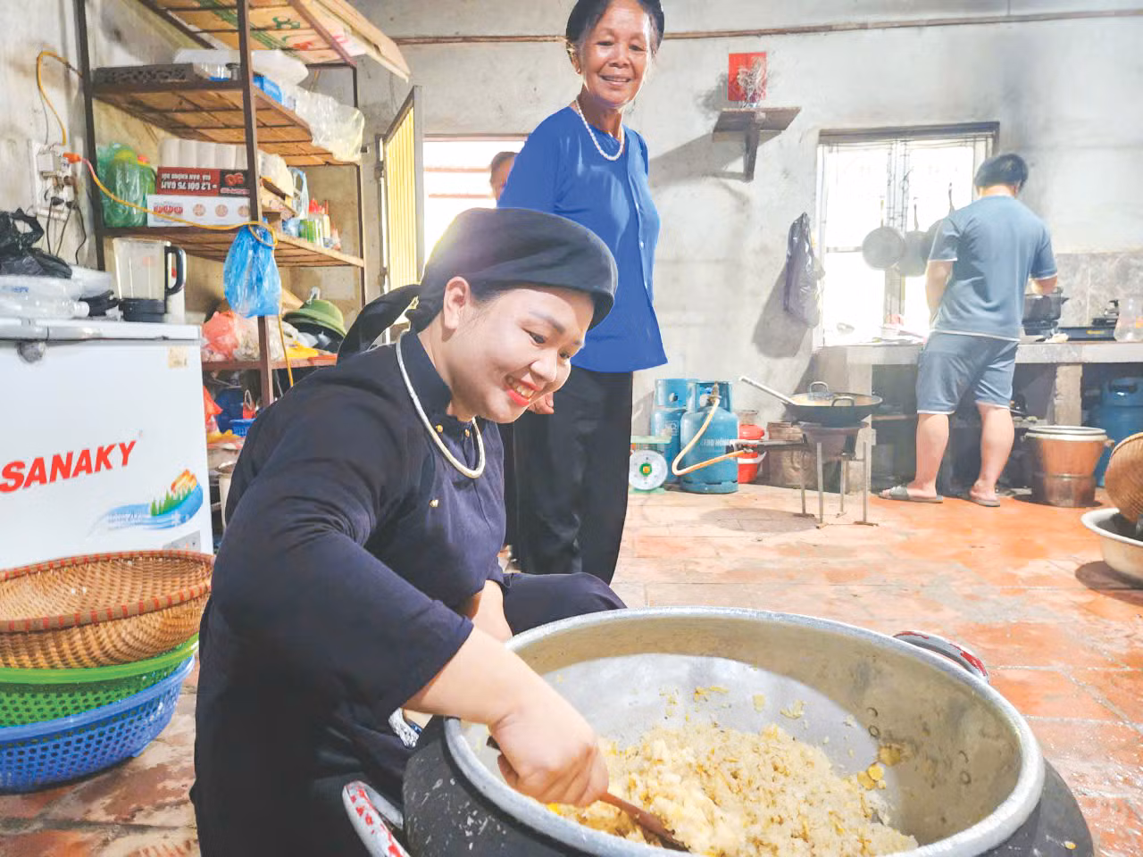 Làm xôi bằng lá sau sau