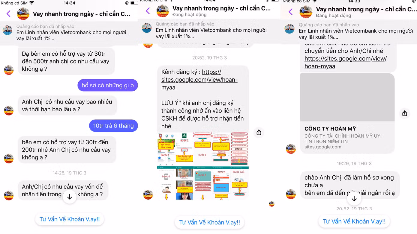 Các đối tượng sử dụng tài khoản ảo không có thông tin để tư vấn và đặc biệt không dùng số điện thoại để gọi nhằm tránh bị phát hiện.