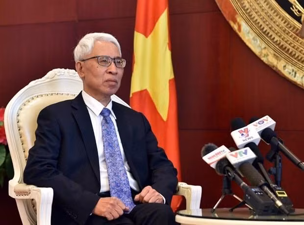 Đại sứ Phạm Sao Mai trả lời phỏng vấn báo chí Việt Nam về ý nghĩa chuyến thăm của Tổng Bí thư Nguyễn Phú Trọng tới Trung Quốc