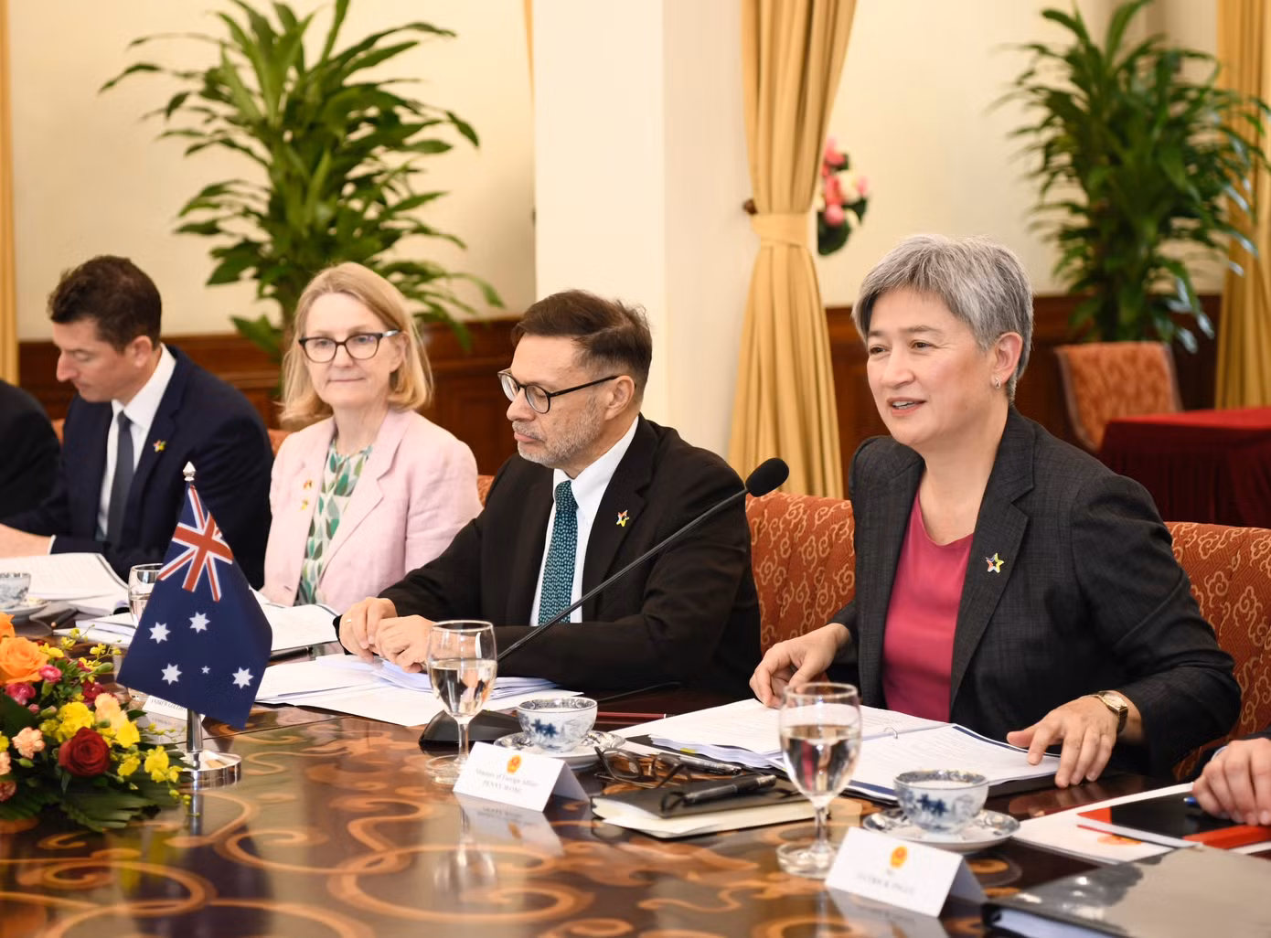 Bộ trưởng Ngoại giao Úc Penny Wong tại hội nghị. (Ảnh: Như Ý)