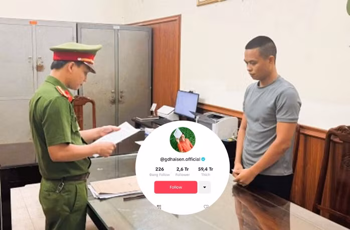Lê Văn Hải, chủ kênh TikTok "Gia đình Hải Sen", bị bắt để làm rõ hành vi "Buôn bán hàng giả là thực phẩm"