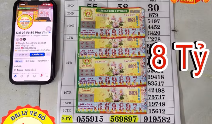 4 tờ vé số trúng độc đắc của người đàn ông ở Đồng Tháp