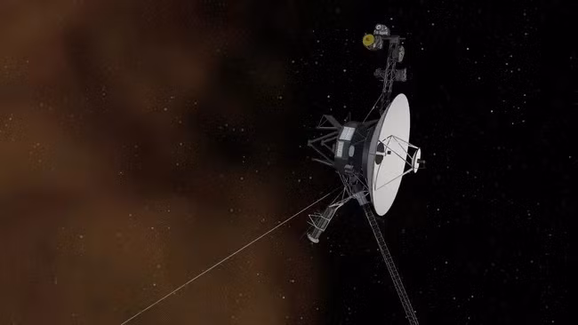 Mô phỏng về tàu thăm dò Voyager đang tiến vào không gian giữa các vì sao. (Ảnh: NASA/JPL-Caltech)