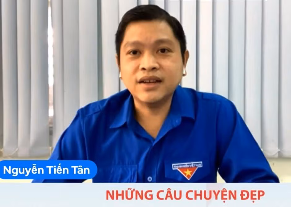 Anh Nguyễn Tiến Tân, Phó Bí thư Tỉnh Đoàn Tây Ninh - Ảnh chụp màn hình