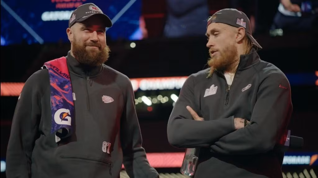 Travis Kelce xuất hiện trong phim tài liệu Receiver. Ảnh: Netflix.