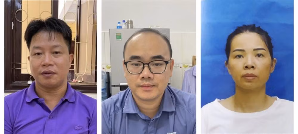 Các đối tượng (từ trái qua phải): Nguyễn Xuân Thọ, Phạm Quang Hậu, Nguyễn Thị Ngọc.