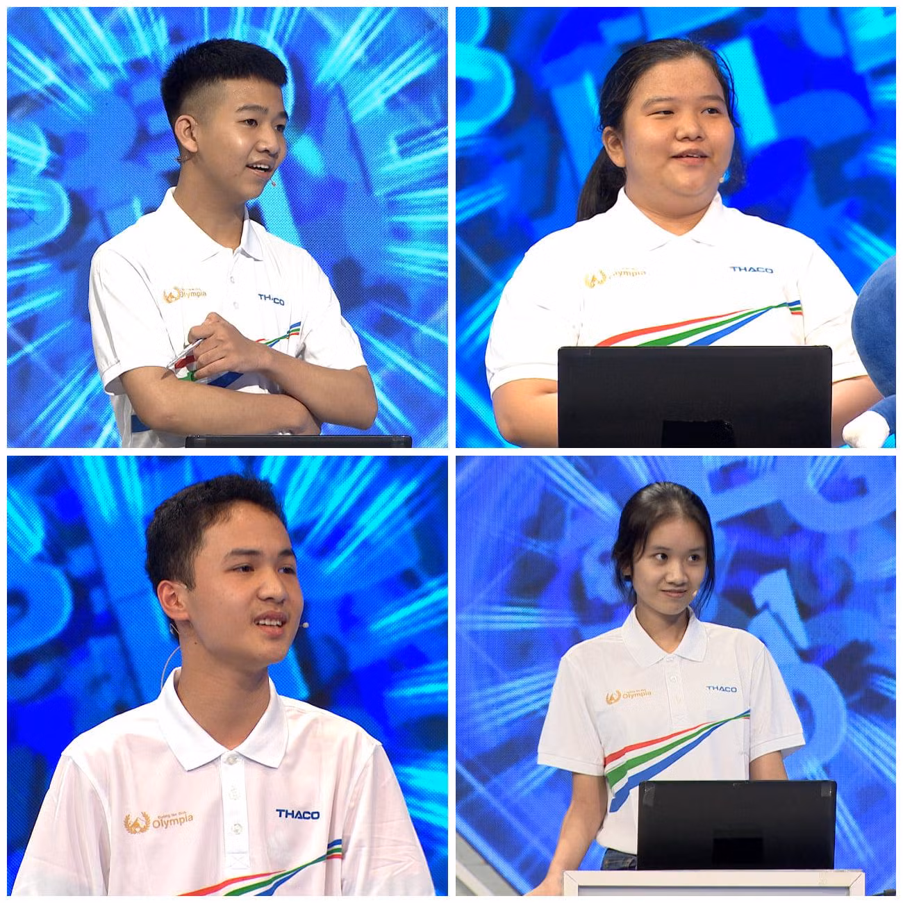 Bốn thí sinh tranh tài trong trận thi tuần 1 tháng 2 quý II. Ảnh: FBCT Bốn thí sinh tranh tài trong trận thi tuần 1 tháng 2 quý II. Ảnh: FBCT