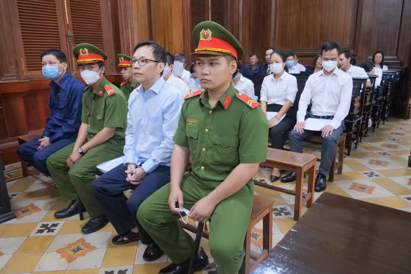 Các bị cáo tại phiên tòa