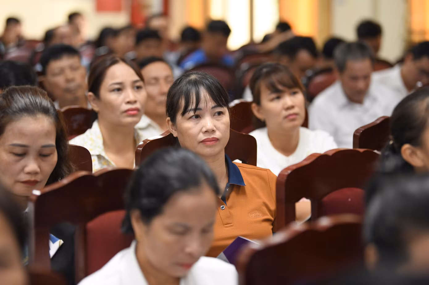 Đông đảo Hội viên, phụ nữ tới tham gia Hội nghị tập huấn. Ảnh: Như Ý