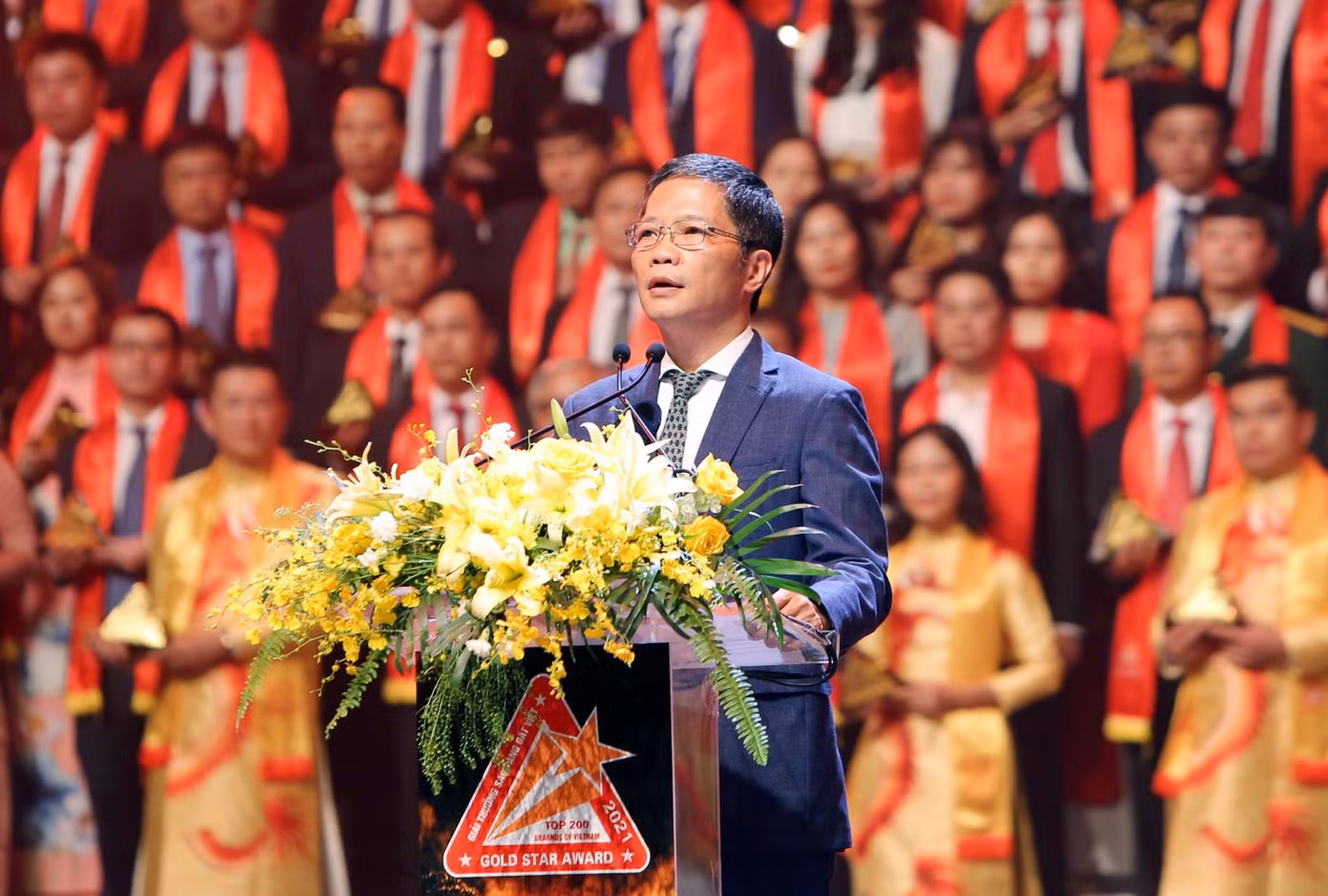 Ông Trần Tuấn Anh, Uỷ viên Bộ Chính trị, Trưởng Ban Kinh tế T.Ư phát biểu tại lễ trao giải.