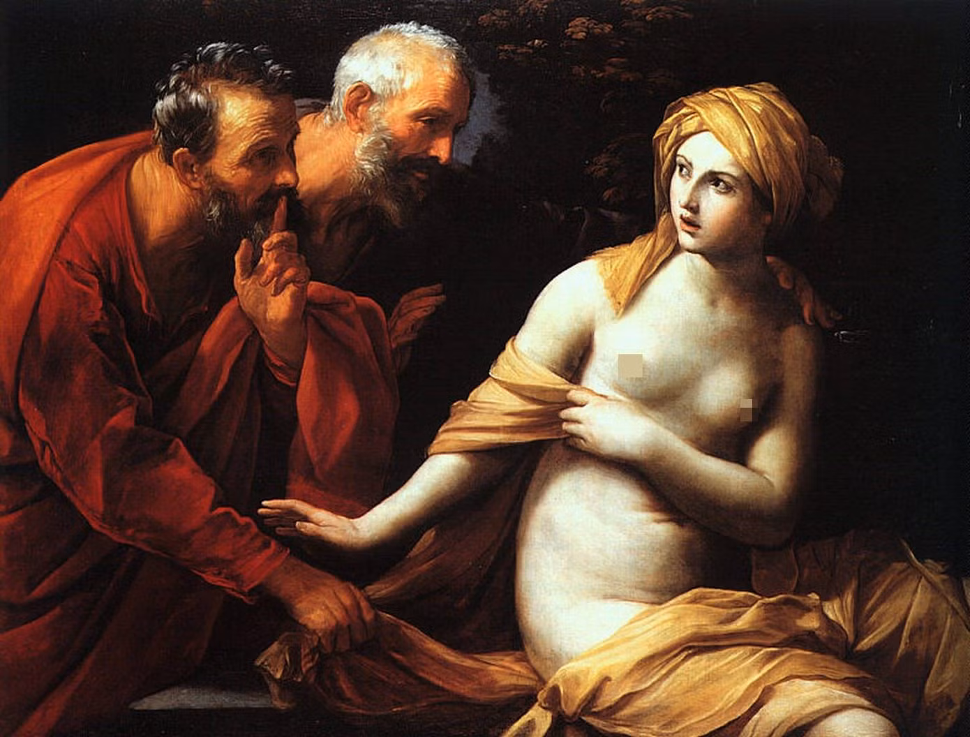 Bức Susanna and the Elders của Guido Reni. Ảnh: Sartle.