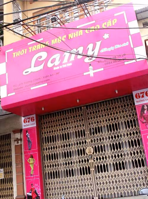 Cửa hàng quần áo của Giang, nơi nạn nhân bị sát hại