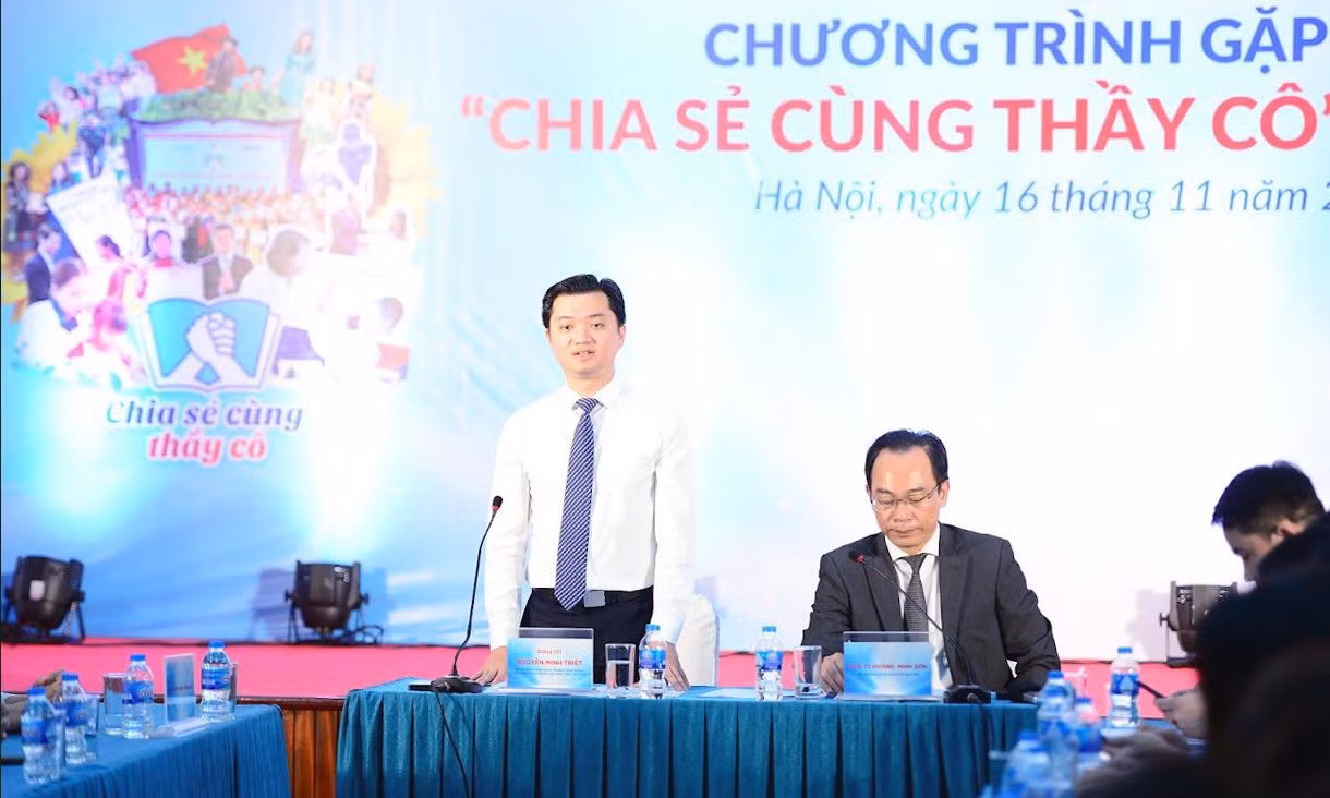 Anh Nguyễn Minh Triết phát biểu tại chương trình.