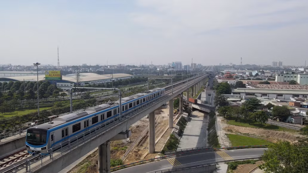 Một đoạn thuộc tuyến metro số 1 TPHCM.