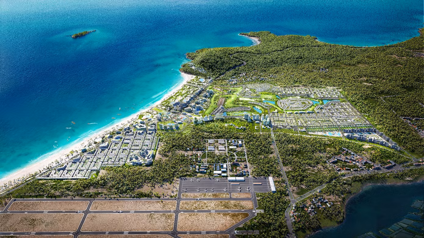 Phối cảnh CaraWorld - Siêu đô thị biển tọa lạc liền kề sân bay Quốc tế Cam Ranh