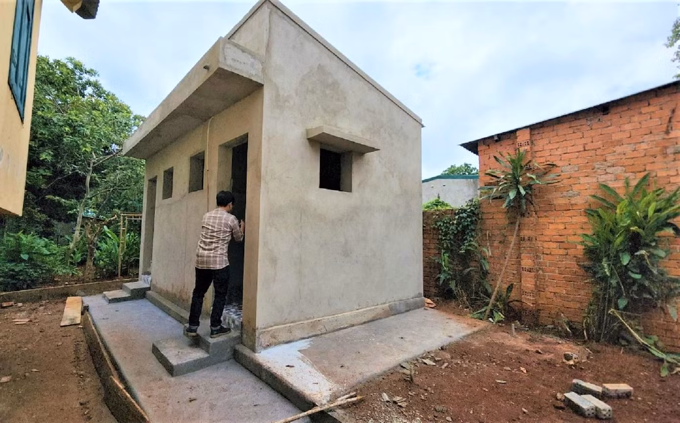 Công trình đã được hoàn thiện phần thô