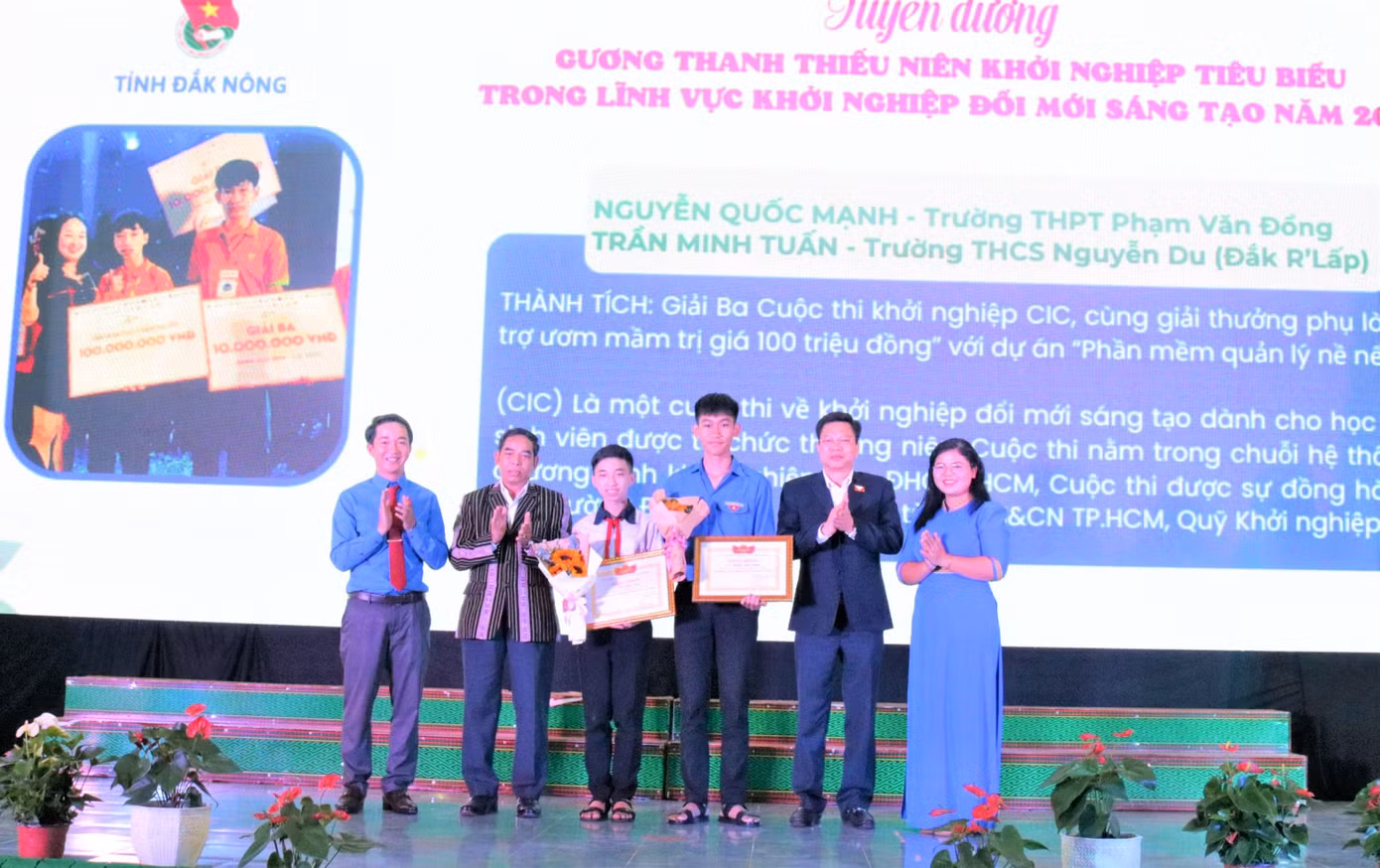 Tỉnh Đoàn Đắk Nông, tuyên dương 2 thanh thiếu niên khởi nghiệp tiêu biểu