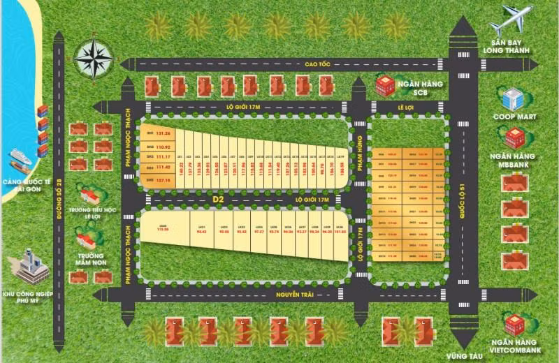 Sơ đồ phân lô của cái gọi là dự án Ario City Phú Mỹ.