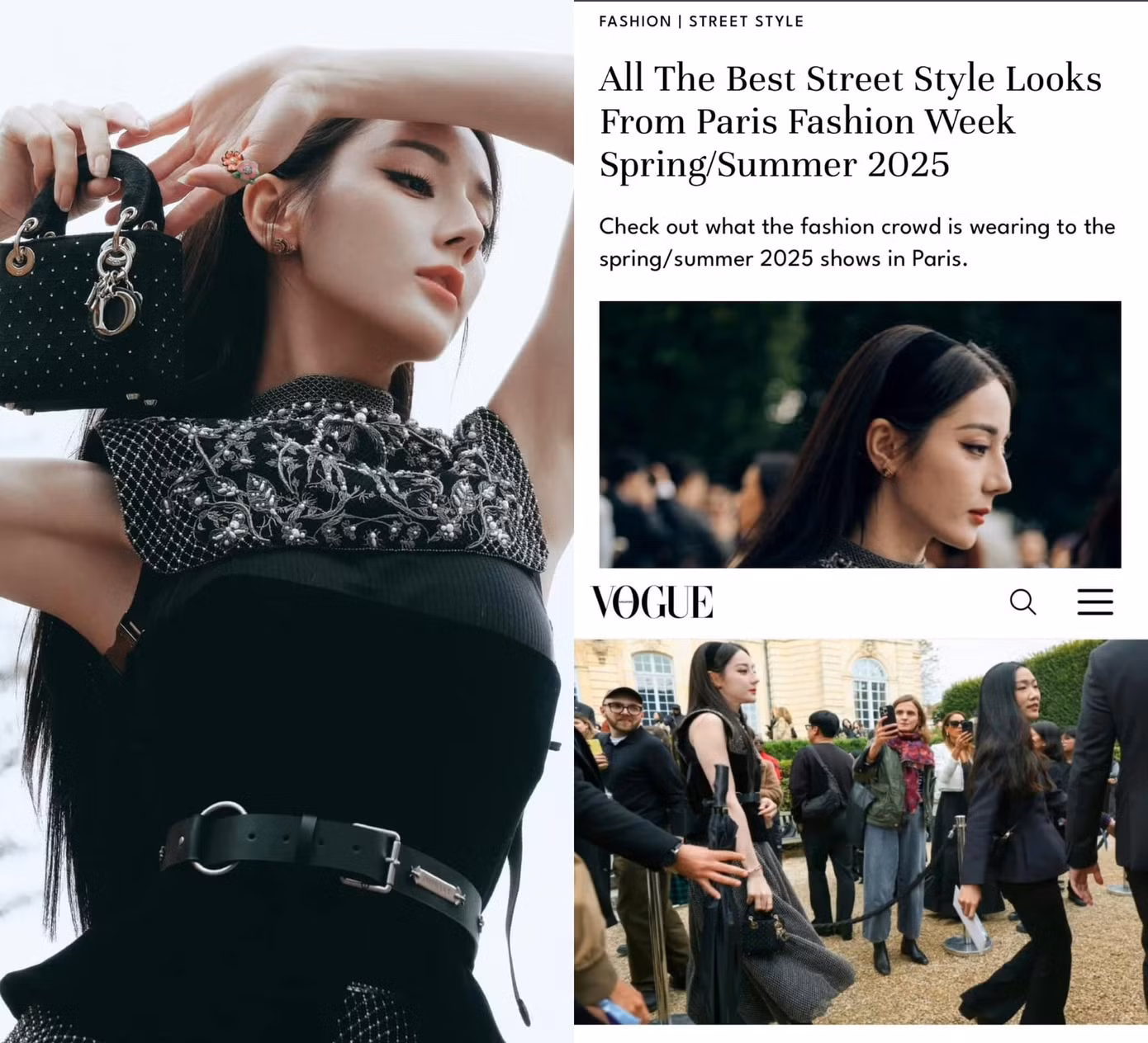 Địch Lệ Nhiệt Ba lọt top sao mặc đẹp nhất Paris Fashion Week.