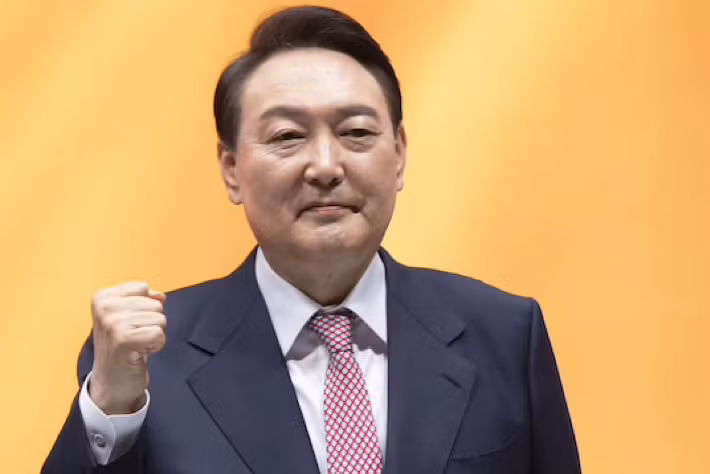 Tổng thống đắc cử Hàn Quốc Yoon Suk-yeol. (Ảnh: Bloomberg)