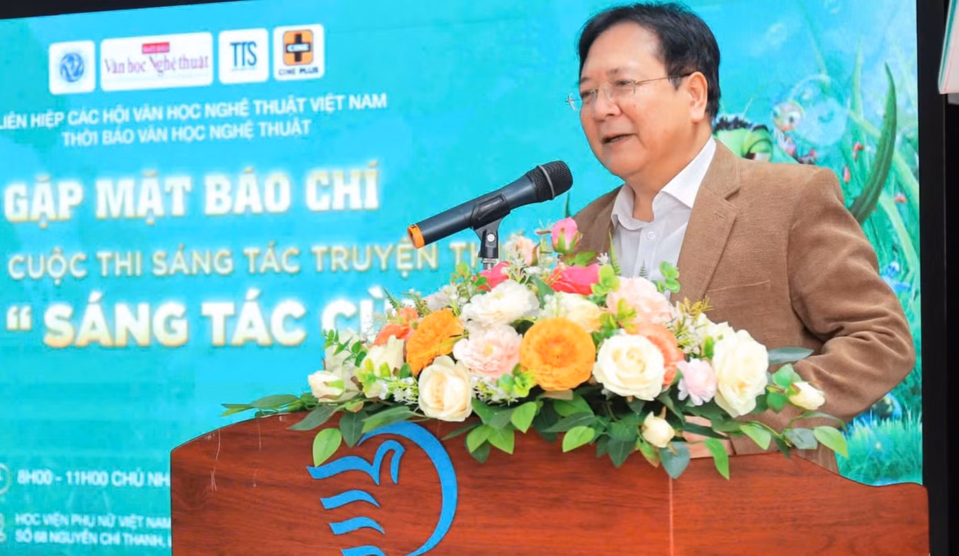 NSND Vương Duy Biên - Trưởng BGK cuộc thi Sáng tác cùng Dế - nêu bật điểm khác biệt của cuộc thi sáng tác lấy hình tượng Dế Mèn.