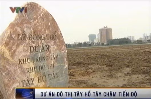 Dự án Tây Hồ Tây còn 26ha thuộc huyện Từ Liêm chưa giải phóng mặt bằng