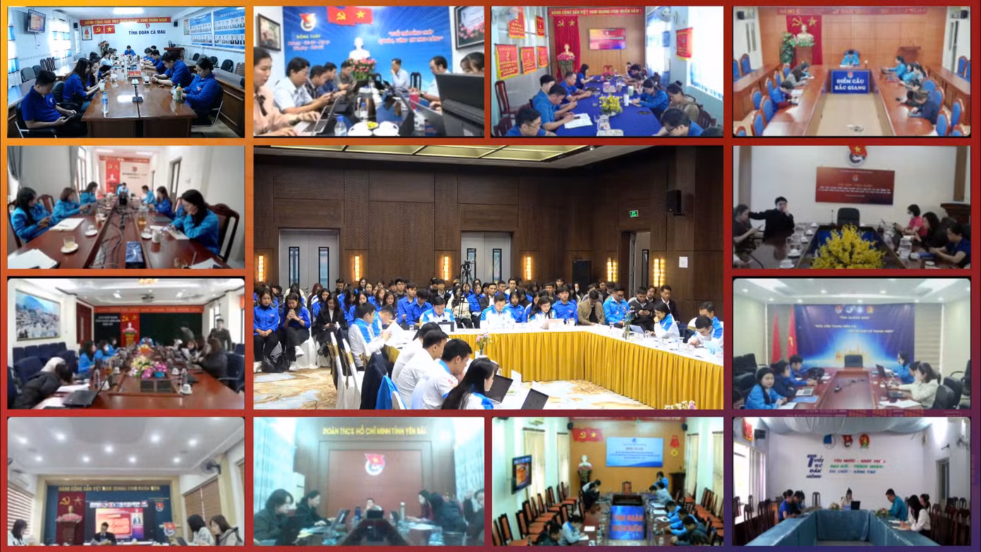 Đông đảo cán bộ Đoàn, đoàn viên, thanh niên tham gia hội nghị tại các điểm cầu. Đông đảo cán bộ Đoàn, đoàn viên, thanh niên tham gia hội nghị tại các điểm cầu.