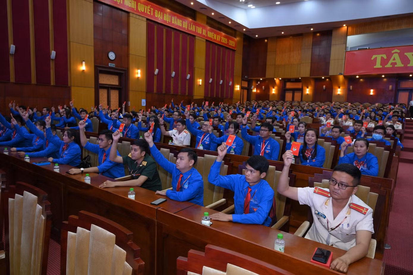 Trang cảm thấy Vinh dự khi là 1 trong 248 đại biểu đại diện cho 34.677 đoàn viên trong toàn tỉnh Tây Ninh tham dự Đại hội Đoàn TNCS Hồ Chí Minh tỉnh Tây Ninh lần thứ XIV, nhiệm kỳ 2022 – 2027. (Ảnh: Việt Kiên)